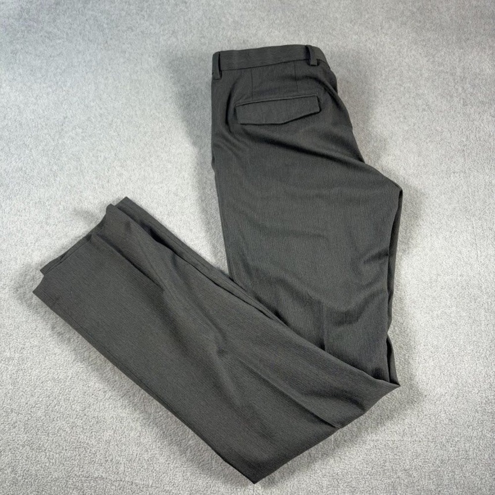 Express Photographer Dress Pants Mens 32x34 Gray Slim Fit Flat Front Trousers